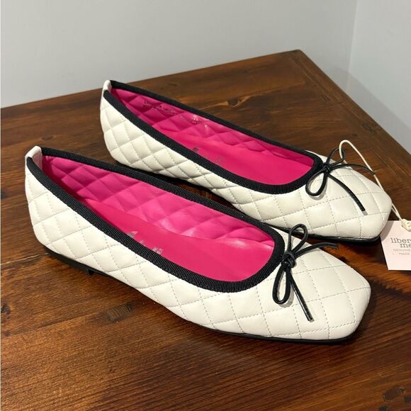 NWT Libera Mente Genuine Leather Made in Italy Quilted Ballet Flat Shoes Size 7 - Picture 3 of 9